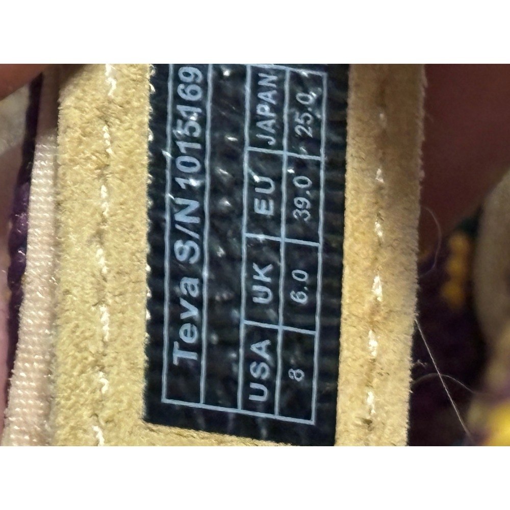 Teva Alp Premier Sandals Womens 8 Purple Cord Suede Strappy Outdoor 1015469 - Picture 5 of 12